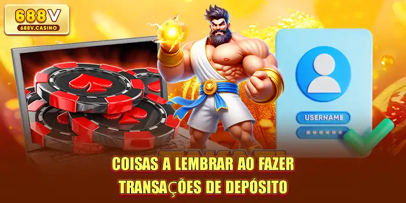 Coisas a lembrar ao fazer transações de depósito